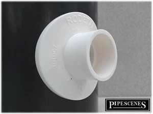 RODETAL Pipe Adaptor Clip in Strap on Boss alternative for 21.5mm WHITE 110mm - Picture 1 of 8