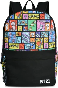 Multi BT21 LINE FRIENDS Laptop Backpack Computer Travel Bag Standard - Picture 1 of 12