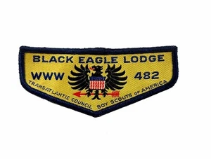 Boy Scouts Old Black Eagle Lodge Solapa Consejo Transatlántico Azul Brdr Sarga Bkgd - Imagen 1 de 1