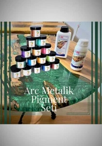 Metallic Powder Pigment - 15 Colors 15 Gr. X 15 Pieces (Set) TOTAL 225 Gr. - Bild 1 von 9