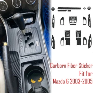 Interior Center Console Carbon Fiber Molding Sticker Decals For Mazda 6 2003-05 - Picture 1 of 7