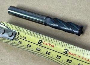 3/8 SGS CARBIDE END MILL 31764 4 FLUTE SQUARE 3/8X3/8X1-1/8X3 .3750 ITEM A - Picture 1 of 7