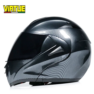 DOT Motorcycle Modular Flip Up Helmet Full Face Dual Visor Moto Bike Helmet - Image 1 of 4