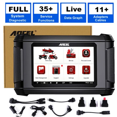 全系统摩托车扫描仪全系统OBD2代码阅读器编码程序  — 第 1/4 张图片