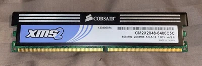 Corsair XMS2 2GB CM2X2048-6400C5C 240pin DDR2-800 PC2-6400 - Image 1 of 2
