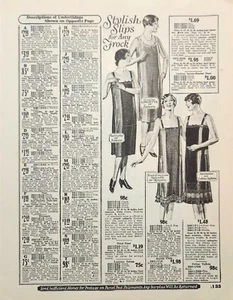 1927 Sears Roebuck Catalogue Stylish Slips Ad - Picture 1 of 1