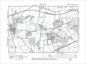 Overton, Ashe, Dean, Old Map Hampshire 1912: 17SE