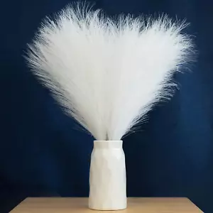 10 PCS Faux Pampas Grass 22" Artificial Fluffy Pompous Grass- USA Stock - Picture 1 of 5