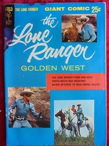 THE LONE RANGER GOLDEN WEST #1 1966 GOLD KEY SILVER AGE WESTERN TV COMIC - Picture 1 of 2