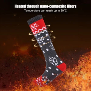 5000mAh Rechargeable Heated Socks For Men Winter Outdoor Activities SKI - Picture 1 of 8