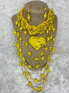 HANDWERKLICHE KRAGEN VON PALMA! HANDGEFERTIGTE MEXIKANISCHE HALSKETTE, BESTICKT JEWERLY - Bild 1 von 31