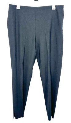 Pantalones de vestir Brunello Cucinelli 10 grises de lana para mujer cremallera pierna recta frente plano Foto 1 de 4