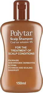 Polytar Scalp Coal Tar Shampoo 150ml Excellent Treats Psoriasis, Seborrhoeic De
