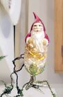 Santa emerging from Pine Cone, on Clip. Old World Christmas German Ornament