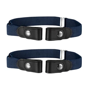 Buyless Fashion Kids Boys No Buckle Adjustable Belt Up to 30 In 2 Pack - Picture 1 of 147
