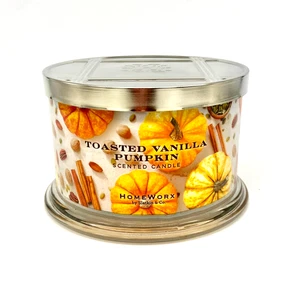 Homeworx by Harry Slatkin & Co Toasted Vanilla Pumpkin 4-wick 18 oz Fall Candle - Picture 1 of 3