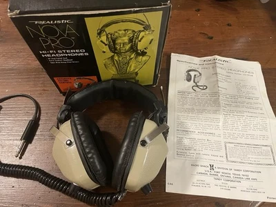 Auriculares estéreo vintage realistas Nova Pro en caja original documentación 33-1014B Foto 1 de 4