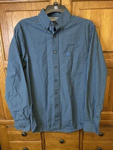 Camicia Ariat uomo serie Pro aderente piccola blu marrone manica lunga - Foto 1 di 9