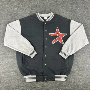 Vintage Houston Astros Jacket Mens Black L MLB Majestic Red Brick Jacket 00s - Picture 1 of 4