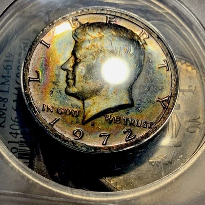 1976 S Kennedy Clad Half Dollar ANACS/ PR64 Toning - Image 1 of 4