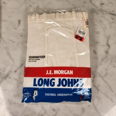 Vintage 1980s J.E. Morgan Long Johns Men’s Thermal Underwear Large 38-40 NOS  - Image 1 of 2