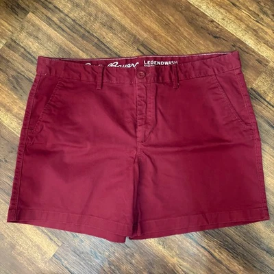 Pantalones Cortos Chinos Eddie Bauer Para Mujer 16 Legendwash Ligeramente Curvilíneos Elastizados Rojo Óxido Foto 1 de 4