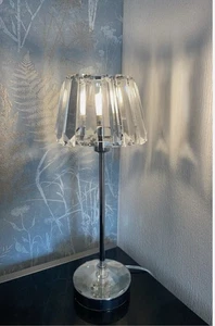 Laura Ashley Capri Large Crystal And Chrome Table Lamp. 36cm High - Picture 1 of 8