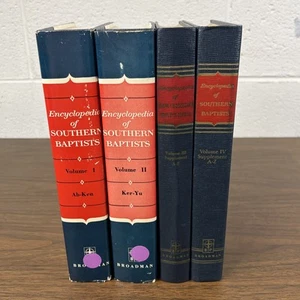 Encyclopedia Of Southern Baptists 4 Volume Book Set HC/DJ Broadman I-IV - Picture 1 of 8