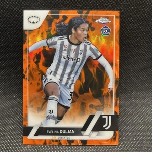 2022 Topps Chrome UEFA Women's Champions League /75 Evelina Duljan #56 Rookie RC - Picture 1 of 2
