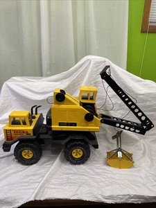 Vintage 1980's Tonka Metal Turbo Diesel Truck Clam Bucket Crane XMB-975 NICE! - Picture 1 of 16