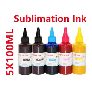 Tinta de recarga de sublimación 5X100ML para impresora de 4 colores carro recargable CISS - Imagen 1 de 2