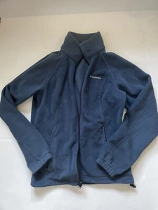 Columbia Fleecejacke Damen Größe Medium blau durchgehender Reißverschluss Polyester - Bild 1 von 8