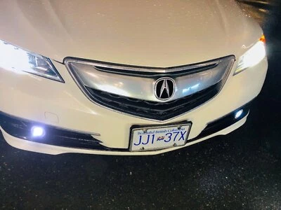 White LED W/ White Halo Fog Lamps Driving Light Kit for 2015-2017 Acura TLX - Image 1 of 4