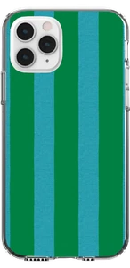 Green Blue Patter Stripes Bright Cut Fun Colour Case Silicone Shockproof MagSafe - Picture 1 of 9