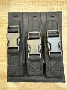 VISM Triple Hicap Pistola Cargador Bolsa MOLLE Equipo de Trabajo Táctico Caza NEGRO - Imagen 1 de 2