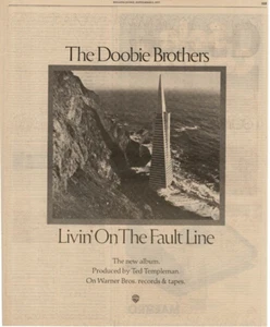 1977 The Doobie Brothers Livin' On The Fault Line Vintage Album Promo Print Ad - Picture 1 of 1