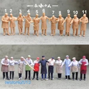 1/64 1/43 1/87 1/72 Chef Girl Man Scene Miniatures Figures For Cars Vehicles Toy - Picture 1 of 24