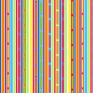 Henry Glass - Bug Bug Bug - Caterpillar Stripe - Multi, Fabric BTY - Picture 1 of 5