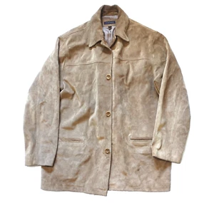 Banana Republic Men’s 100% Leather Jacket Size XL Tan Solid Long Heavy Duty - Picture 1 of 13