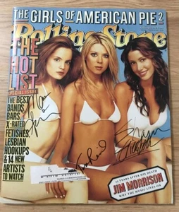 Rolling Stone American Pie 2 Mena Suvari/Tara Reid/Shannon Elizabeth signiertes Magazin - Bild 1 von 2