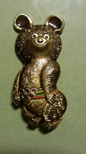 Rusia/URSS Juegos Olímpicos de Moscú 1980 - Insignia de oso - Mascota olímpica y diccionario - Imagen 1 de 12