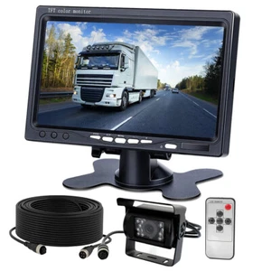 7" Car Rear View Monitor BackUp Camera IR Night Vision System for Truck/Bus/RV - Picture 1 of 11