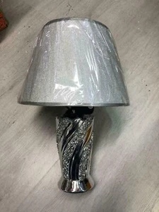 Silber zerkleinerter Diamant Kristall Lampe mit Schatten Ornament Wohnkultur Geschenk Diamant - Bild 1 von 1