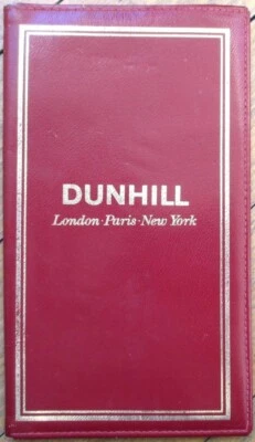 Dunhill Red Leather Document Presentation Folder Checkbook Holder Moiré Interior - Image 1 of 4