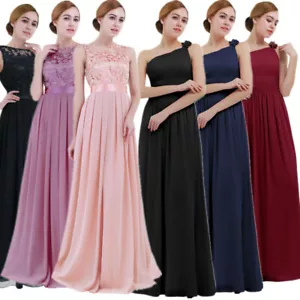 Damen formell lang Brautjungfernkleider Heimkehr Abschlussballkleid Cocktail Partykleid - Bild 1 von 113