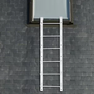 Fensterschacht 6 Stufen Leiter Schwerlast Q23 Stahl Fensterschacht Leiter Austrittsleiter - Bild 1 von 20