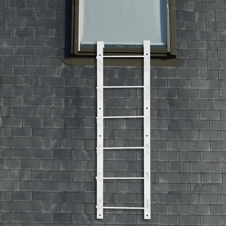Pozo de ventana 6 peldaños escalera resistente Q23 acero ventana pozo escalera escalera de salida Foto 1 de 4