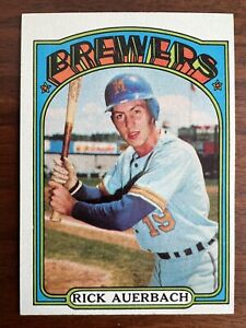 1972 Topps Baseball Card #153 Rick Auerbach RC / Shortstop / Brewers / EX/MT