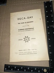 Detroit MI Deca Day Ten Years Of Progress Florence Nightingale 1944 - Bild 1 von 3