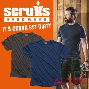 Scruffs Worker T-Shirt Short Sleeve Work wear Crew Neck Top Mens T Shirt S - 2XL - Picture 1 of 7